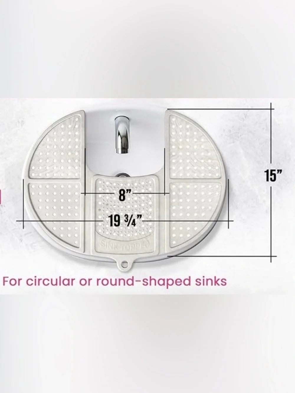 Sink Countertop Mat - Gray Bathroom Organization Pad